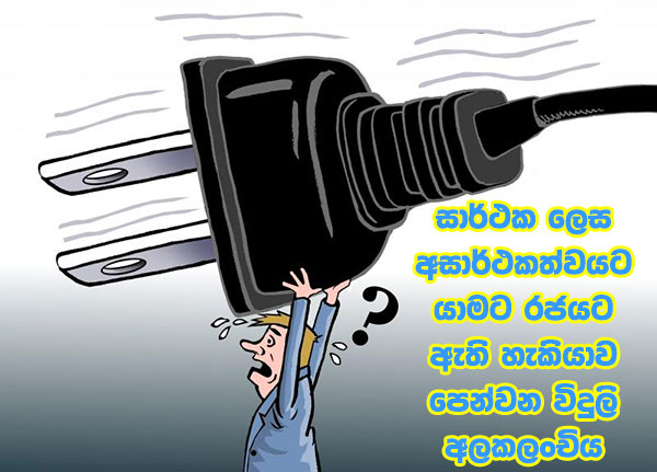 සාර්ථක ලෙස අසාර්ථකත්වයට යාමට රජයට ඇති හැකියාව පෙන්වන විදුලි අලකලංචිය