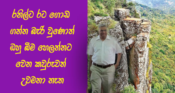 රනිල්ට රට ගොඩ ගන්න බැරි වුණොත් ඔහු බිම හෙලන්නට වෙන කවුරුවත් උවමනා නැත