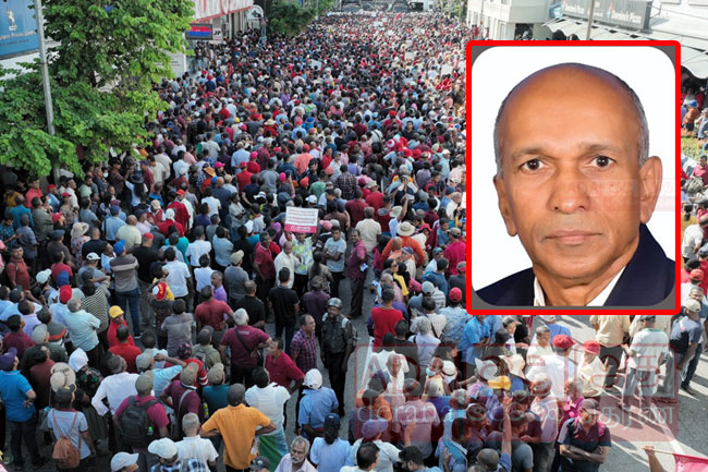 ජාතික ජන බලවේග විරෝධතාවයේ දී ප්රාස අපේක්ෂකයෙක් මරුට
