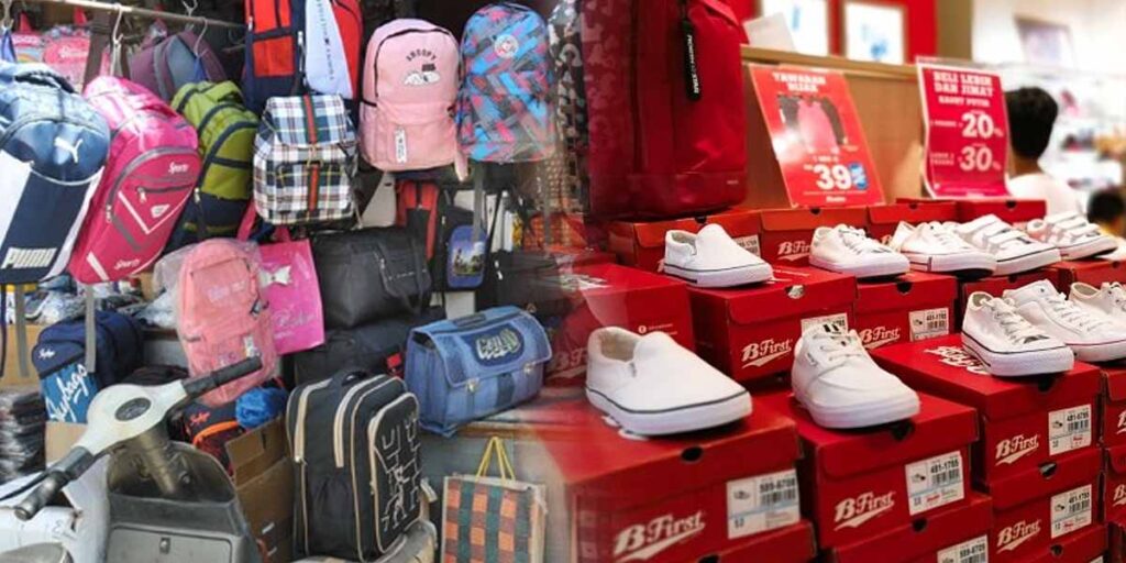 පාසල් සපත්තු සහ බෑග් මිල 10% කින් පහත බසී