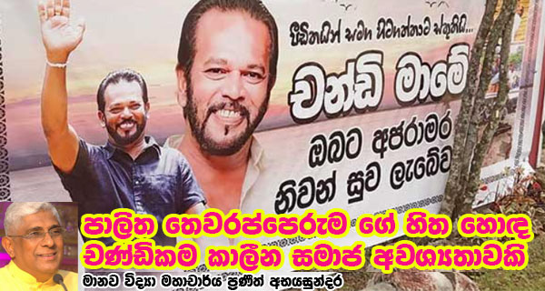 පාලිත තෙවරප්පෙරුම ගේ හිත හොඳ චණ්ඩිකම කාලීන සමාජ අවශ්‍යතාවකි – මානව විද්‍යා මහාචාර්ය ප්‍රණිත් අභයසුන්දර