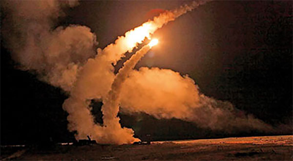 යුක්ක්‍රේන මිසයිලවලට රුසියාවෙන් ප්‍රහාර