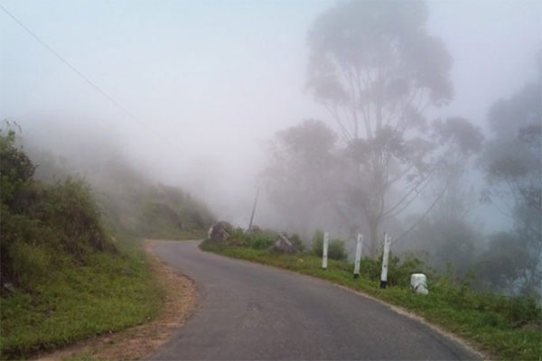 සබරගමුව සහ මධ්‍යම පළාත්වලට මීදුම් සහිත තත්ත්වයක්