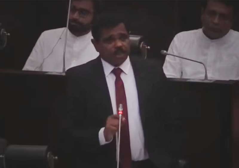 නලින් හේවගේ ගේ කතාවට පාර්ලිමේන්තු වනිතා විරෝධයක්