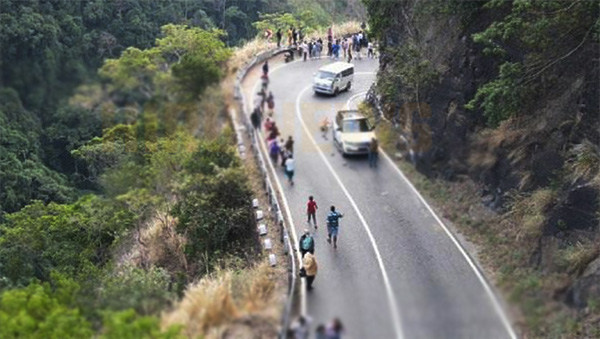 ඇල්ල සහ රාවණා ඇල්ල අතර කොටසේ අවදානම් ස්ථාන රැසක්