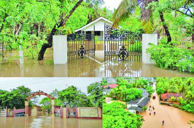 අධික වර්ෂාවෙන් පුත්තලම යටවෙයි: දුම්රිය ධාවනය හලාවතට සීමා කෙරේ