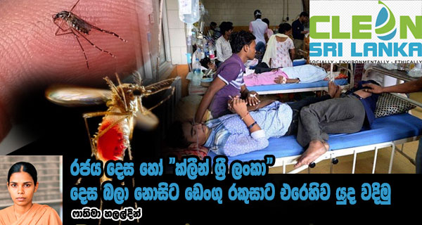 රජය දෙස හෝ "ක්ලීන් ශ්රී ලංකා" දෙස බලා නොසිට ඩෙංගු රකුසාට එරෙහිව යුද වදිමු